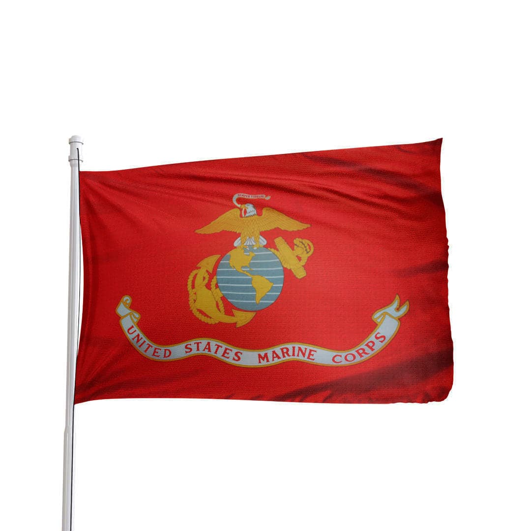 United States Marine Corps flag by Atlantic Flag & Pole Inc., durable fabric in vibrant colors, made in the USA.