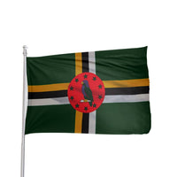 Thumbnail for Dominica flag 3x5 ft in authentic nylon with brass grommets and canvas heading by Atlantic Flag & Pole Inc.