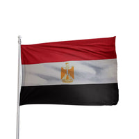 Thumbnail for 100% nylon Egyptian national flag, 3x5 feet, featuring brass grommets and canvas heading, by Atlantic Flag & Pole Inc.