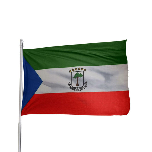 3x5 outdoor nylon Equatorial Guinea flag with brass grommets by Atlantic Flag & Pole Inc.