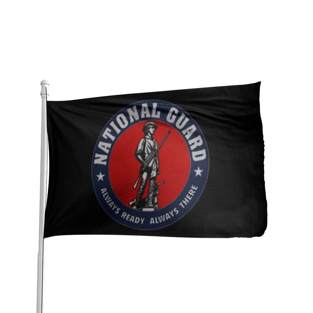 Black National Guard flag with DURAFLIGHT material by Atlantic Flag & Pole Inc.