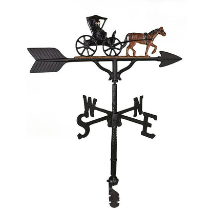 Old time doctor riding in a horse drawn carriage weathervane image naturally colored