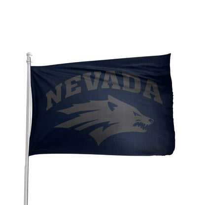 Premium Nevada Wolfpack 3x5 flag in vibrant blue and white by Atlantic Flag & Pole Inc.