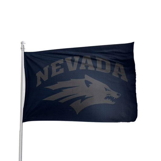 Premium Nevada Wolfpack 3x5 flag in vibrant blue and white by Atlantic Flag & Pole Inc.