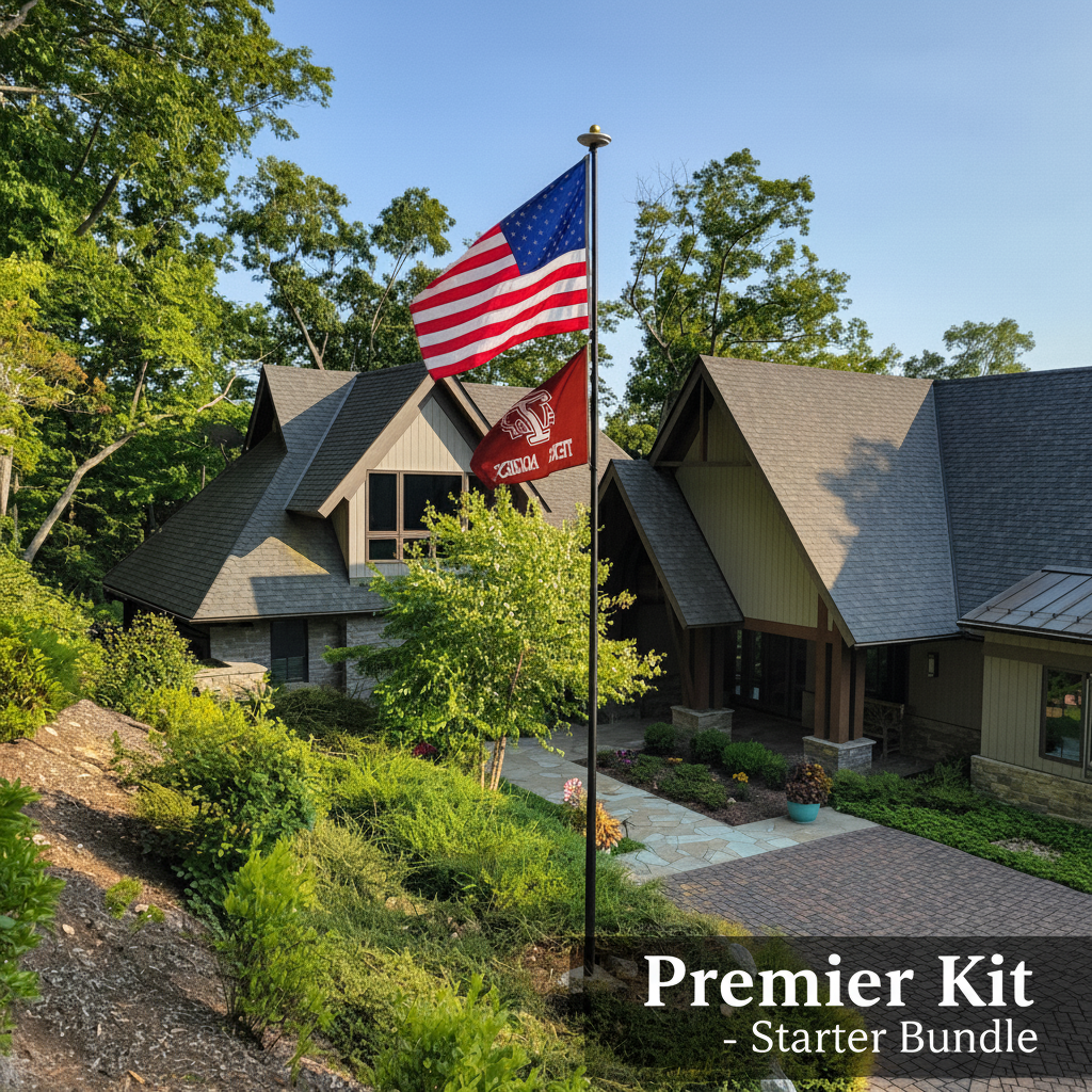 Phoenix Telescoping Flagpole Premier Kit - Starter Bundle