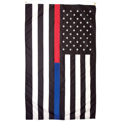 american flag with blue and red thin line for sale online