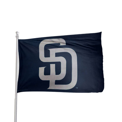 San Diego Padres 3x5 polyester flag featuring team logo, officially licensed by Atlantic Flag & Pole Inc.