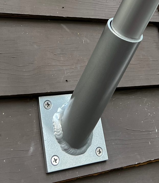 Black bronze outrigger attachment from Atlantic Flagpole, designed for durable, secure mounting.
