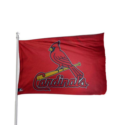 St. Louis Cardinals 3x5 red polyester flag, officially licensed MLB product by Atlantic Flag & Pole Inc.