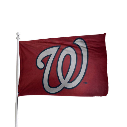 Officially licensed Washington Nationals 3x5 polyester flag with vibrant team logo and colors by Atlantic Flag & Pole Inc.