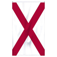 Thumbnail for 3x5 durable nylon Alabama state flag featuring crimson cross, made in USA by Atlantic Flag & Pole Inc.
