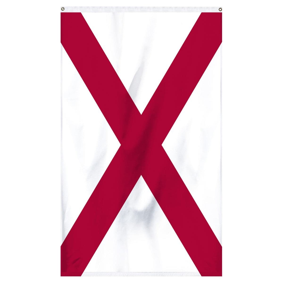 3x5 Alabama State Flag with red cross on white background, made of durable nylon by Atlantic Flag & Pole Inc.