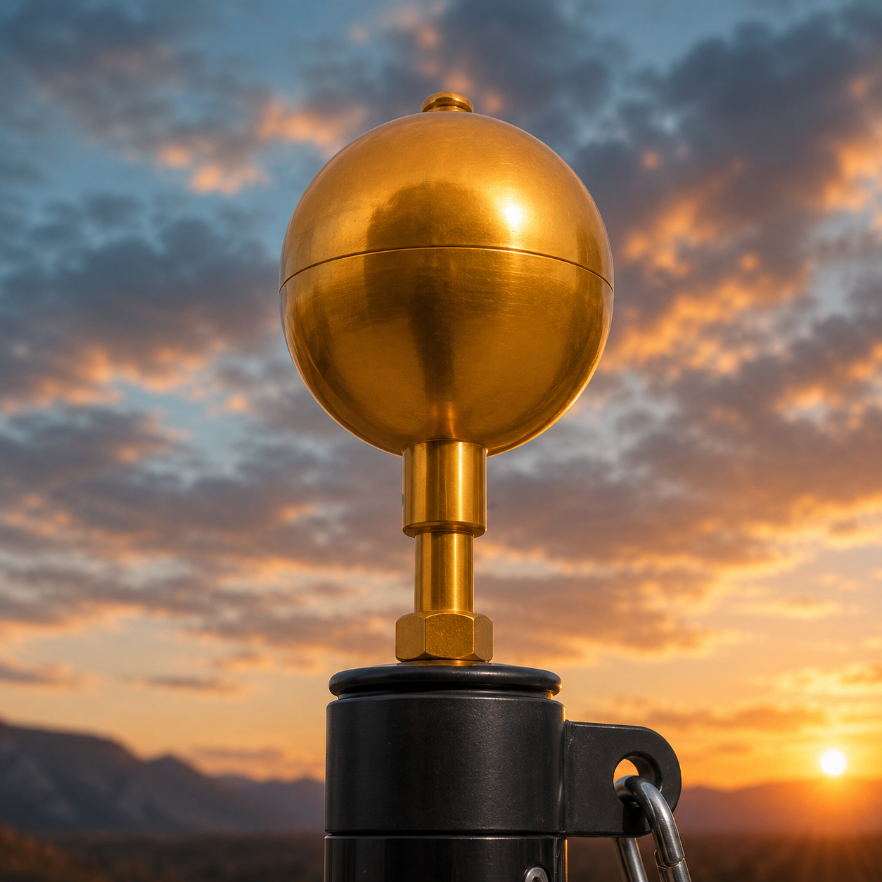 Aluminum Gold Flagpole Ball Topper
