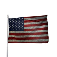 Thumbnail for Embroidered cotton American flag with sewn stripes, featuring vibrant red, white, and blue colors, by Atlantic Flag & Pole I