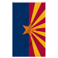 Thumbnail for Durable nylon Arizona State flag featuring a 13-ray pattern, complete with brass grommets by Atlantic Flag and Pole Inc.