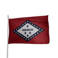 Thumbnail for 3x5 Arkansas State flag in durable nylon, featuring 25 stars and vibrant colors, made in the USA by Atlantic Flag & Pole Inc