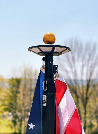 Atlantic Flagpole 800 Series Solar Flagpole Light with 200 LEDs and waterproof design in black