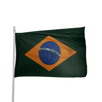 Thumbnail for Nylon Brazil flag 3x5 feet with brass grommets, vibrant colors, and authentic design by Atlantic Flag & Pole Inc.