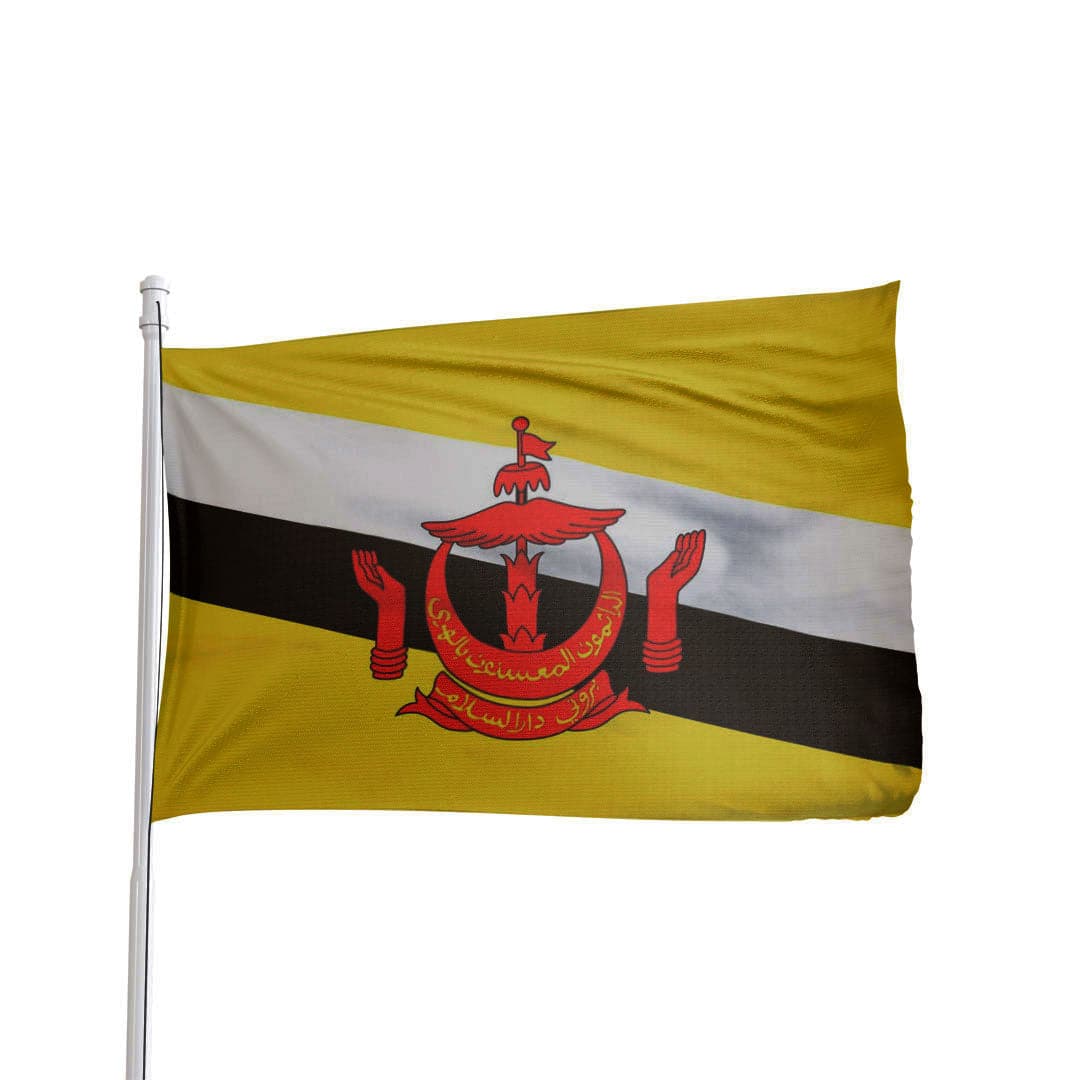 Brunei 3x5 ft flag made of authentic nylon with brass grommets by Atlantic Flag & Pole Inc.