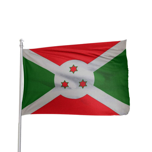 Burundi flag 3x5 ft in premium nylon with brass grommets by Atlantic Flag & Pole Inc.