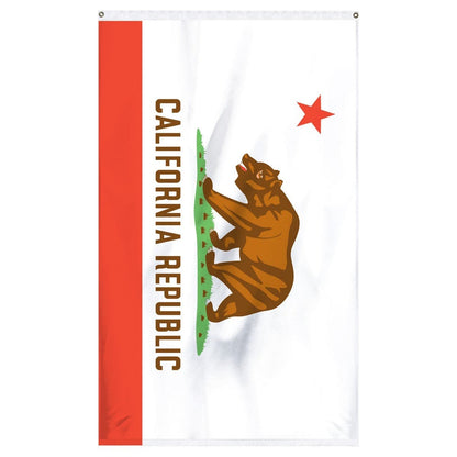 California State Flag 4x6 in durable nylon with brass grommets, American made by Atlantic Flag & Pole Inc.