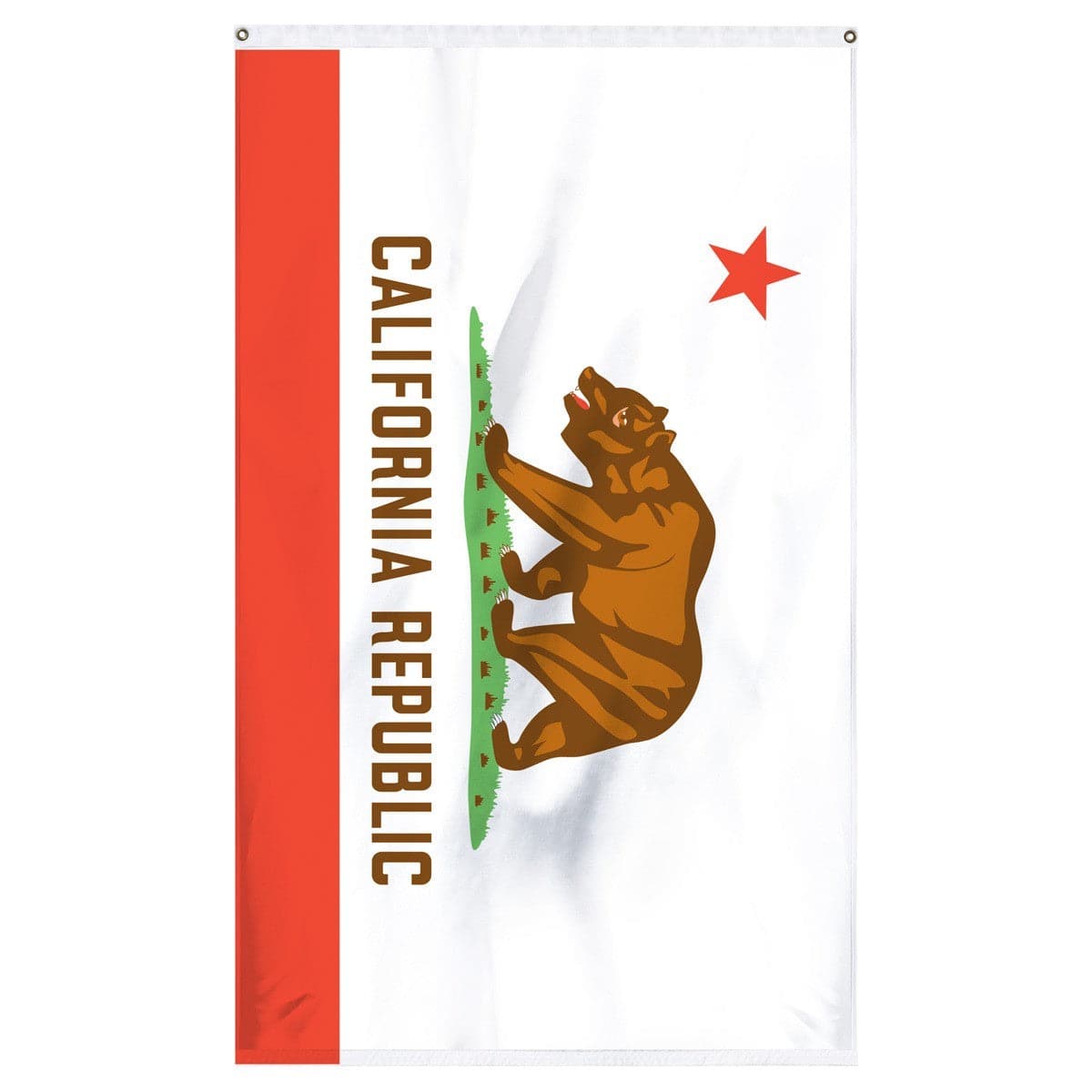 California State Flag 3x5 in durable nylon, featuring the bear and star design with brass grommets by Atlantic Flag & Pole I