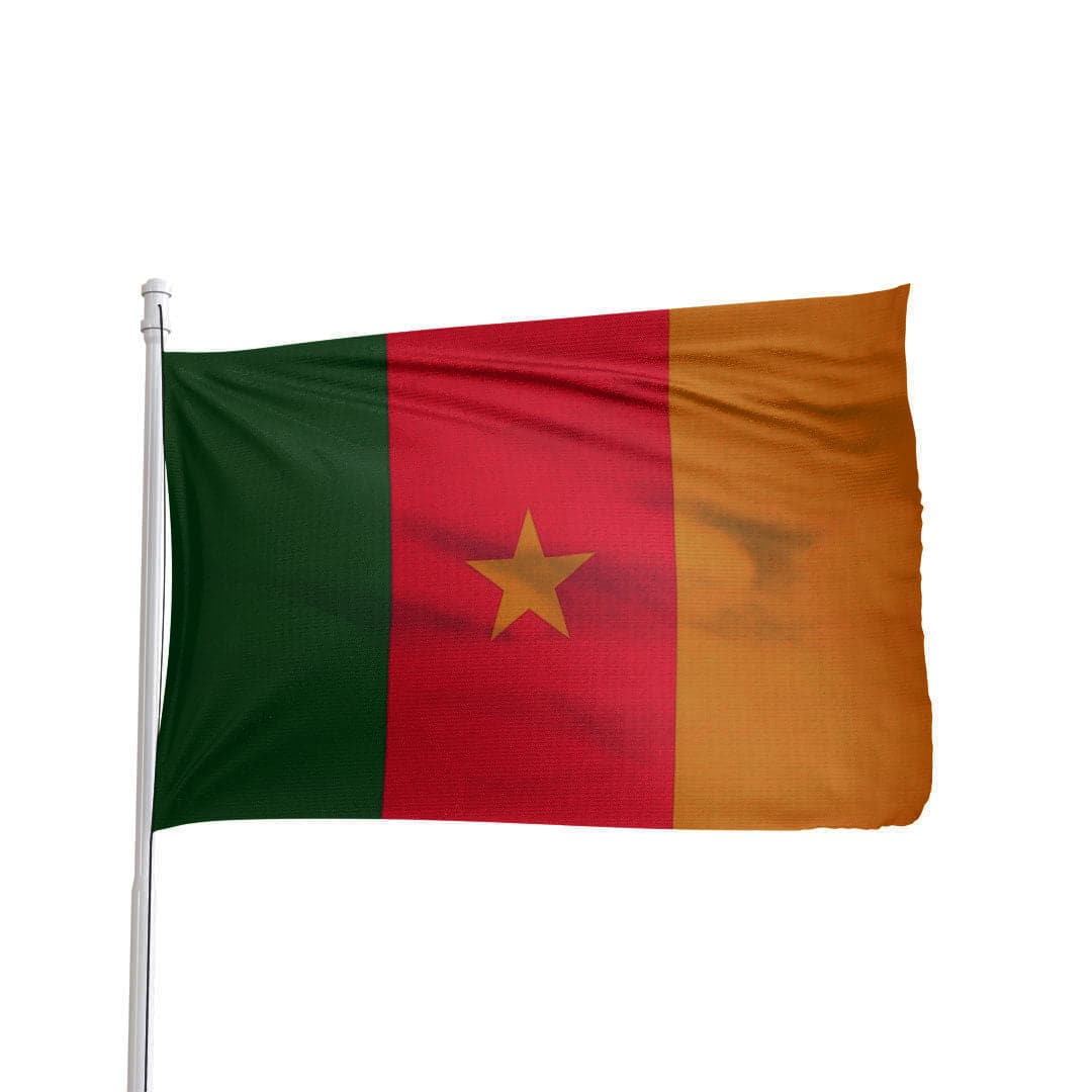 Authentic Cameroon flag 3x5 feet in vibrant colors, made from durable nylon, by Atlantic Flag & Pole Inc.