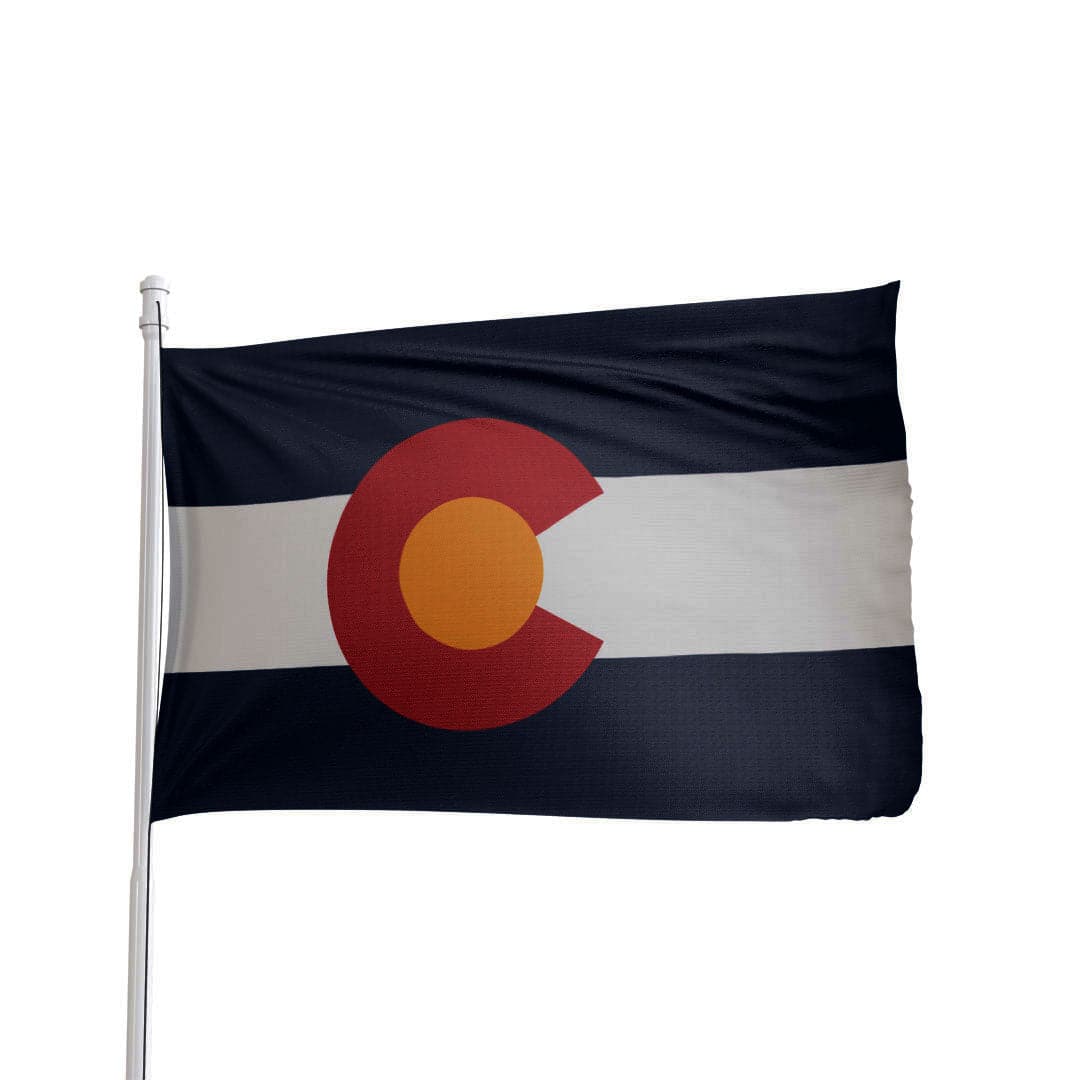 Colorado State Flag 3x5 in durable nylon featuring blue, red, and gold colors by Atlantic Flag & Pole Inc.