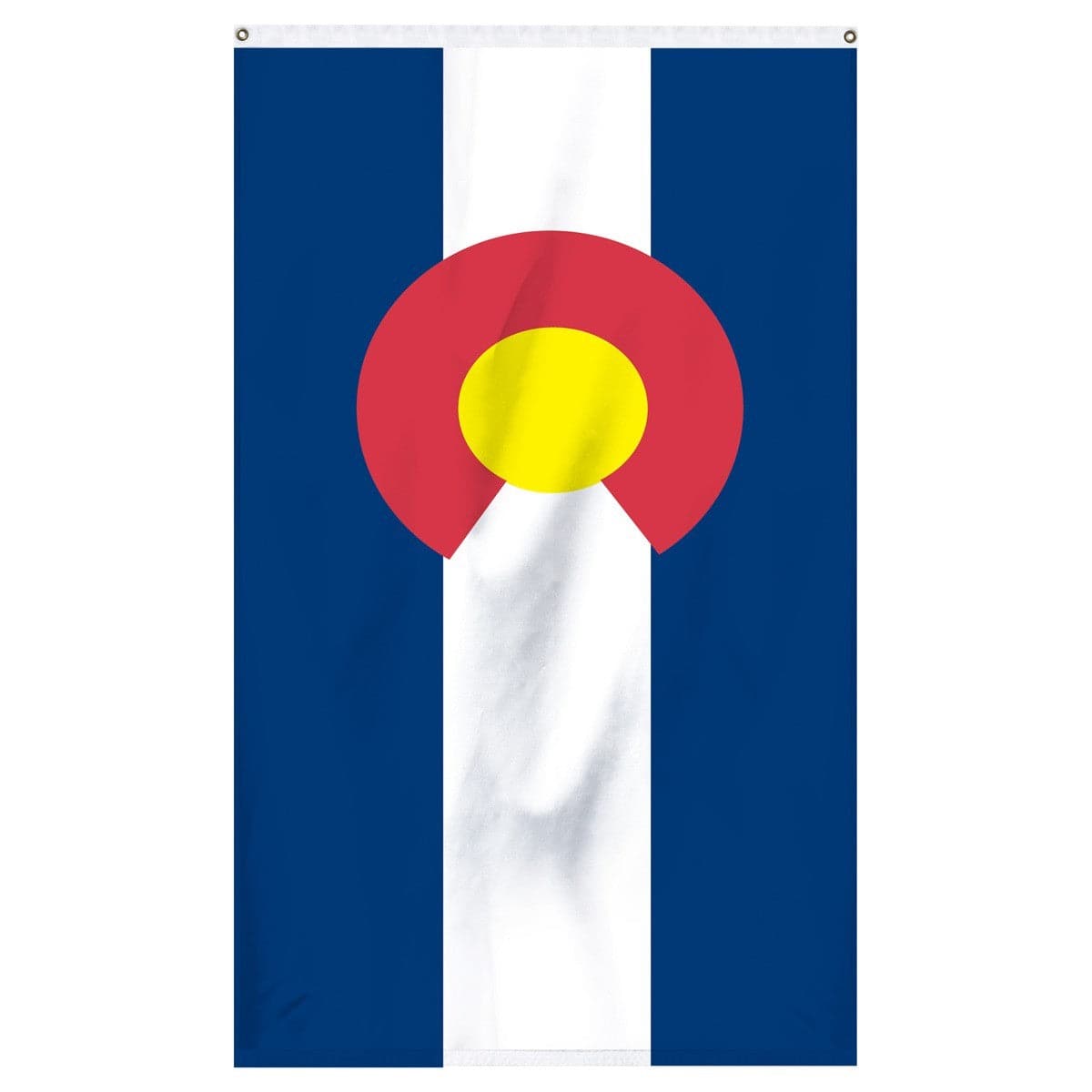 Colorado State Flag 3x5 in durable nylon featuring blue, red, and gold colors, made by Atlantic Flag & Pole Inc.