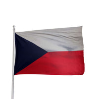 Thumbnail for Czech Republic 3x5 feet flag made of 100% nylon, featuring brass grommets and a canvas heading by Atlantic Flag & Pole Inc.