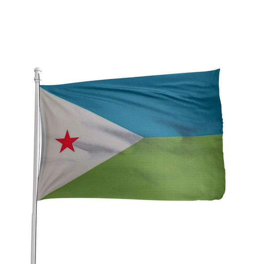 Authentic Djibouti Flag 3x5 Ft - 100% Nylon Outdoor Flag
