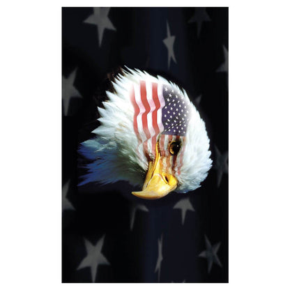 Atlantic Flag & Pole Inc. patriotic eagle flag featuring red, white, and blue colors, ideal for American pride.