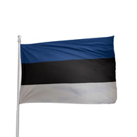 Thumbnail for Estonia flag 3x5 ft made of 100% nylon with brass grommets and canvas heading by Atlantic Flag & Pole Inc.