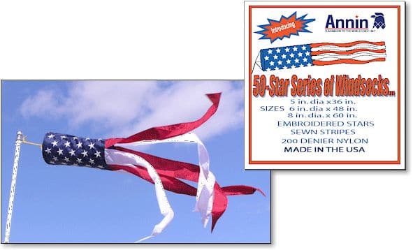 Windsock 5.0 X 36.0 Flagpole Windsocks Windsock