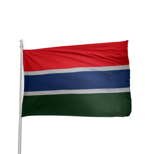 Gambia 3x5 ft outdoor nylon flag with brass grommets by Atlantic Flag & Pole Inc.
