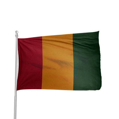 Guinea 3x5 feet nylon flag with brass grommets and canvas heading by Atlantic Flag & Pole Inc.