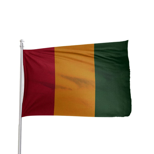 Guinea 3x5 feet nylon flag with brass grommets and canvas heading by Atlantic Flag & Pole Inc.