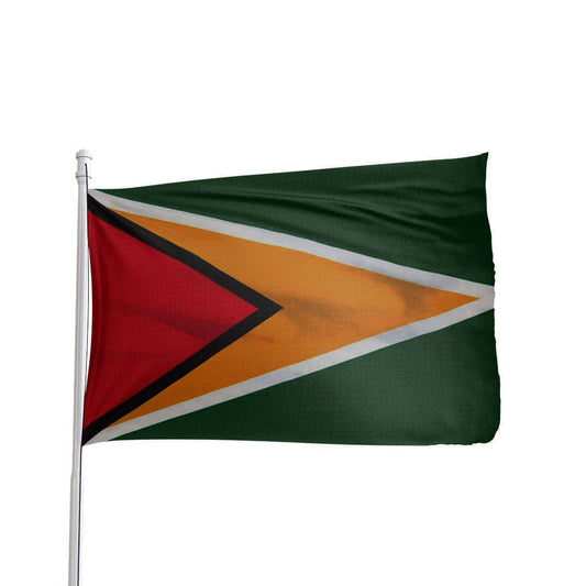 Guyana flag 3x5 feet in nylon with brass grommets for outdoor use by Atlantic Flag & Pole Inc.