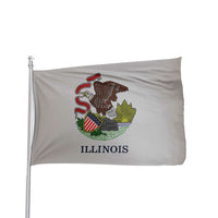 Thumbnail for Illinois State Flag in vibrant colors, made in the USA by Atlantic Flag & Pole Inc.
