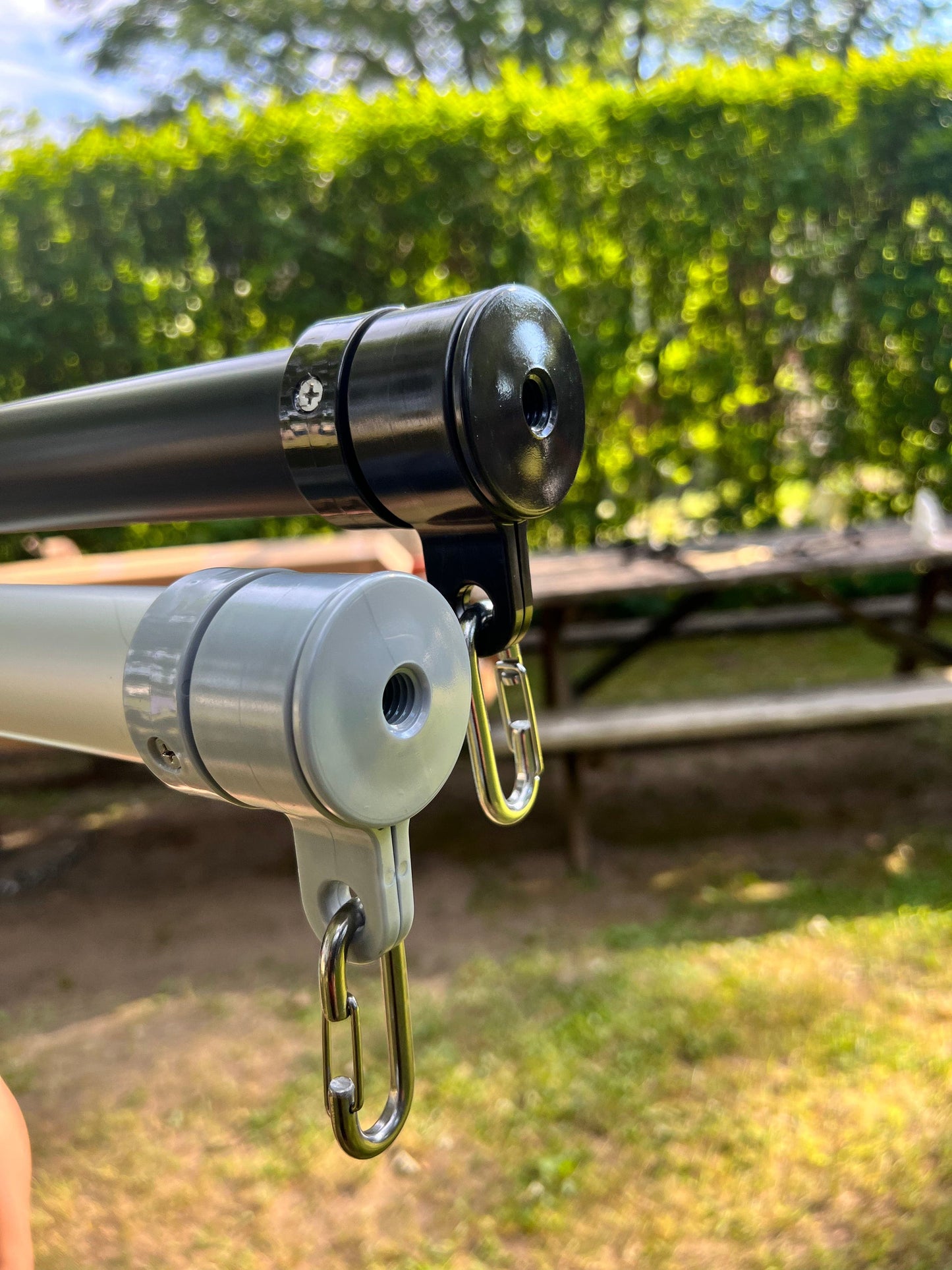 Phoenix 6FT Commercial Aluminum Outrigger Flag Pole Set USA Flag