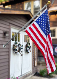 Thumbnail for Phoenix 6FT Commercial Aluminum Outrigger Flag Pole Set USA Flag