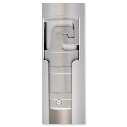 Silver interlocking sleeve set for telescoping flagpole replacement by Atlantic Flag & Pole Inc.