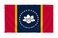 Thumbnail for Atlantic Flagpole Mississippi state flag featuring vibrant colors and durable fabric, proudly American made.