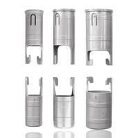 Thumbnail for Silver interlocking sleeve set for telescoping flagpoles by Atlantic Flag & Pole Inc.
