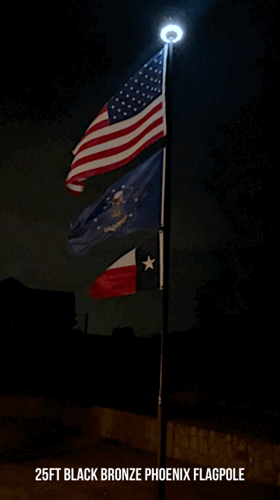 Third Flag Attachment Swivel Kit in black bronze for 25ft telescoping flagpoles by Atlantic Flag & Pole Inc.