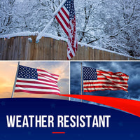 Thumbnail for Large nylon American flag in red, white, and blue by Atlantic Flag and Pole Inc, available in multiple sizes.
