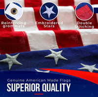 Thumbnail for Large nylon American flag in vibrant red, white, and blue, available in sizes 2'x3', 3'x5', and 4'x6' by Atlantic Flag and P
