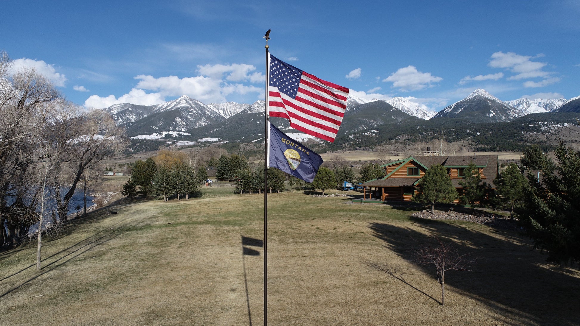 Large American flag in nylon, featuring bold red, white, and blue colors, by Atlantic Flag & Pole Inc.