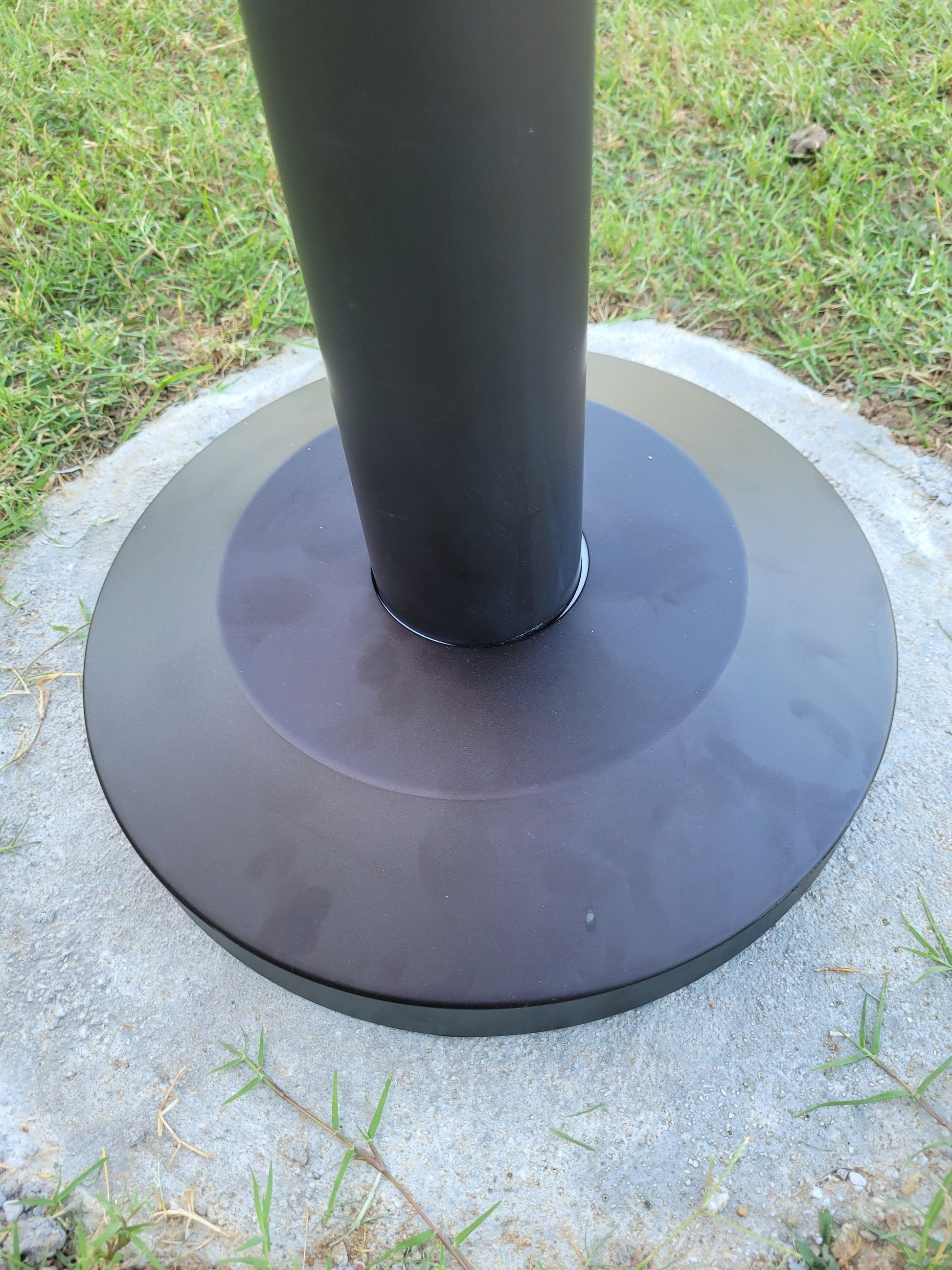 Black bronze anodized aluminum flash collar for flagpole base, 3-inch hole, by Atlantic Flag & Pole Inc.