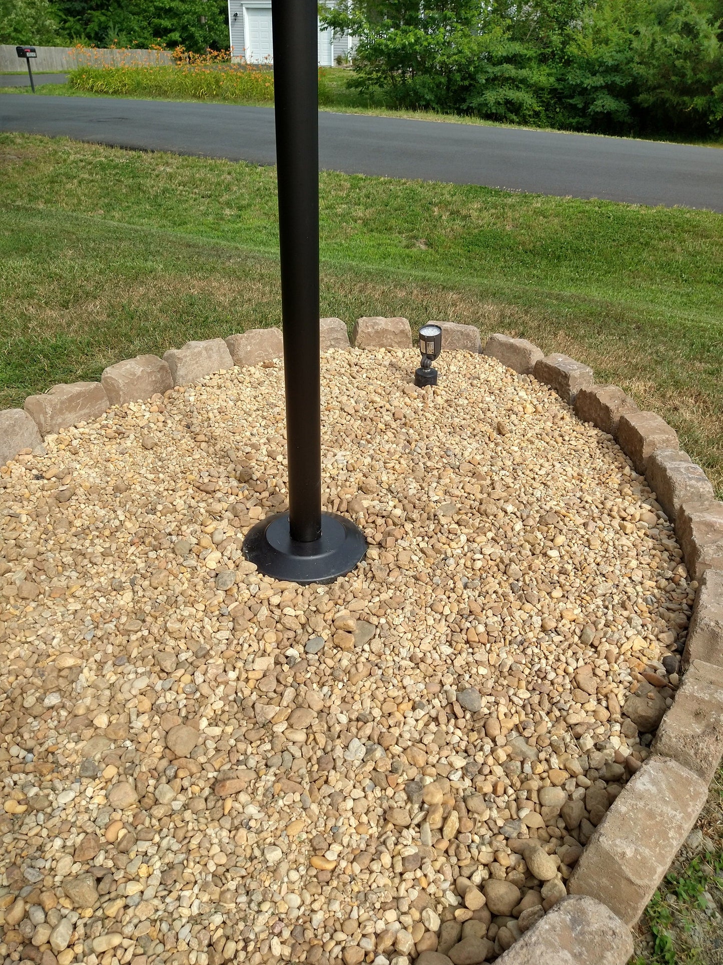 Black bronze anodized aluminum flash collar for flagpole base cover by Atlantic Flag & Pole Inc.